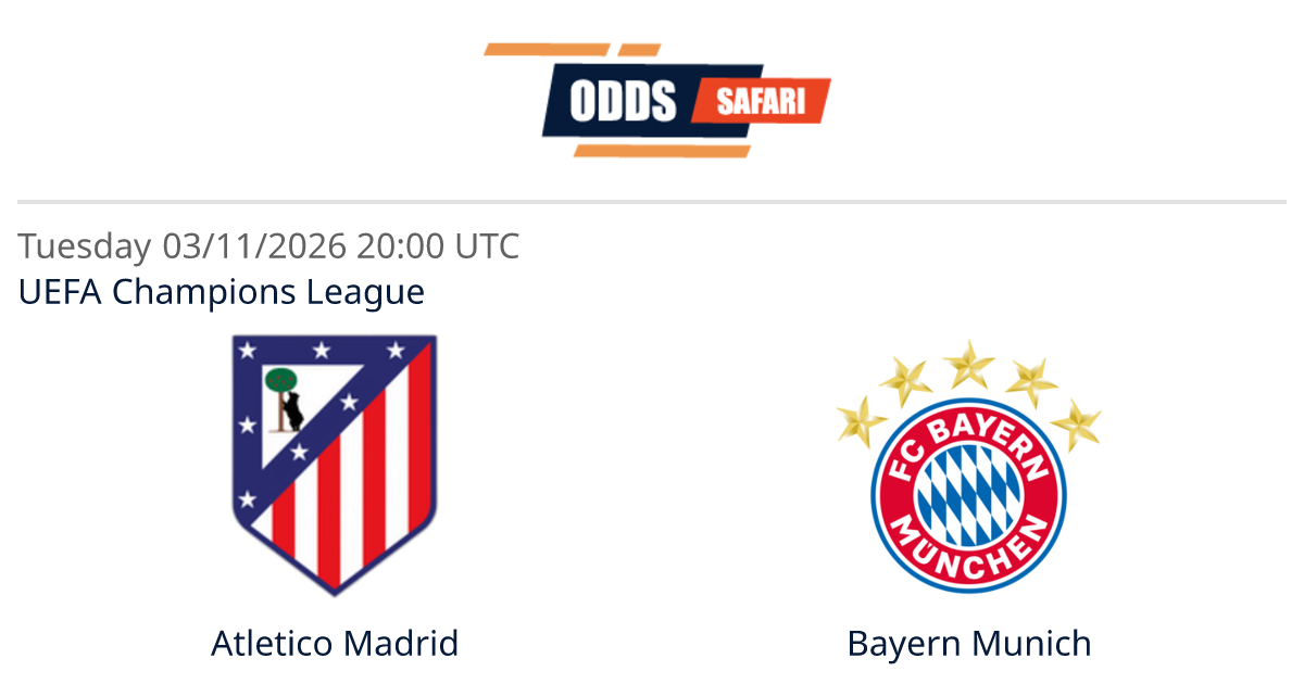 Odds comparison for Atletico Madrid - Bayern Munich / UEFA Champions ...