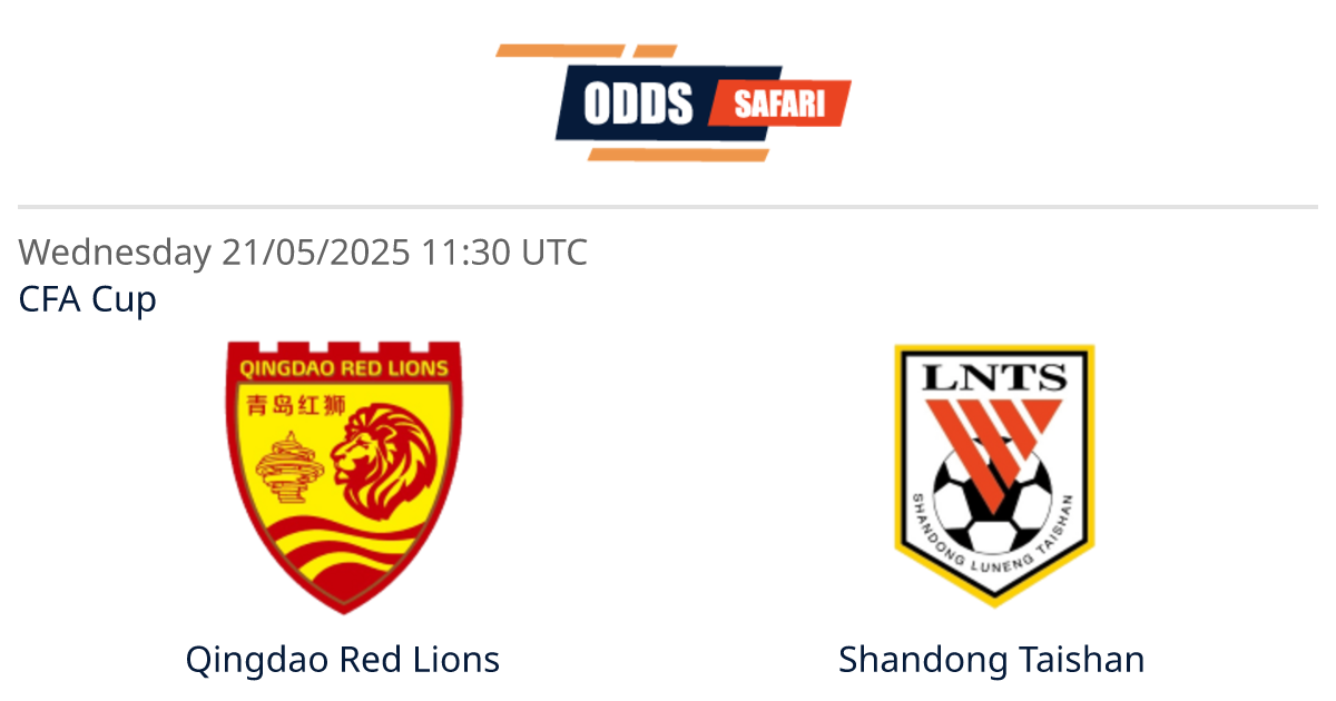 Odds comparison for Qingdao Red Lions - Shandong Taishan / CFA Cup ...