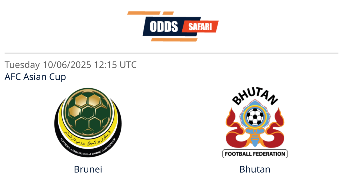 Odds comparison for Brunei - Bhutan / AFC Asian Cup Soccer at 10/06/25 ...
