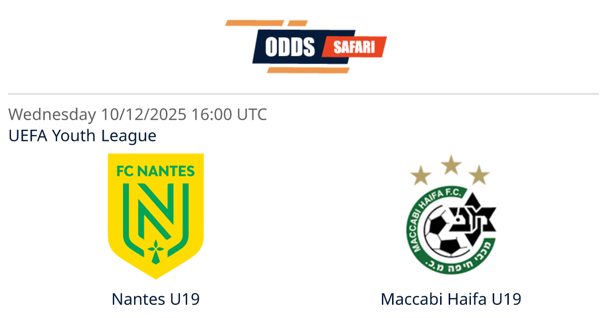 Odds comparison for Nantes U19 - Maccabi Haifa U19 / UEFA Youth League ...