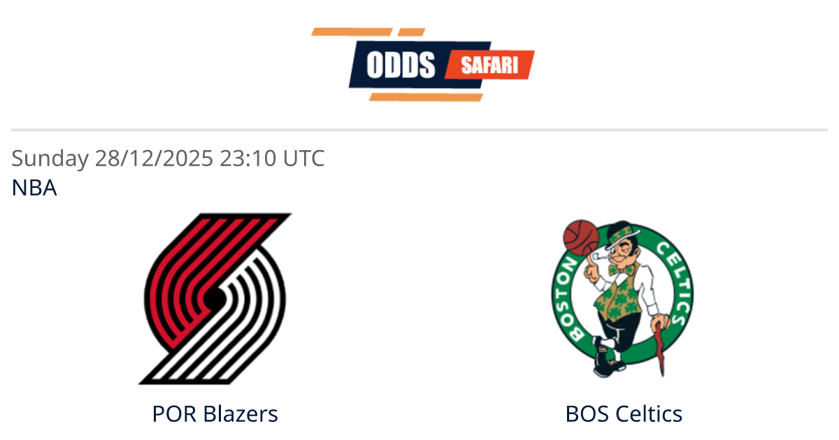 Odds comparison for POR Blazers - BOS Celtics / NBA Basketball at 28/12 ...