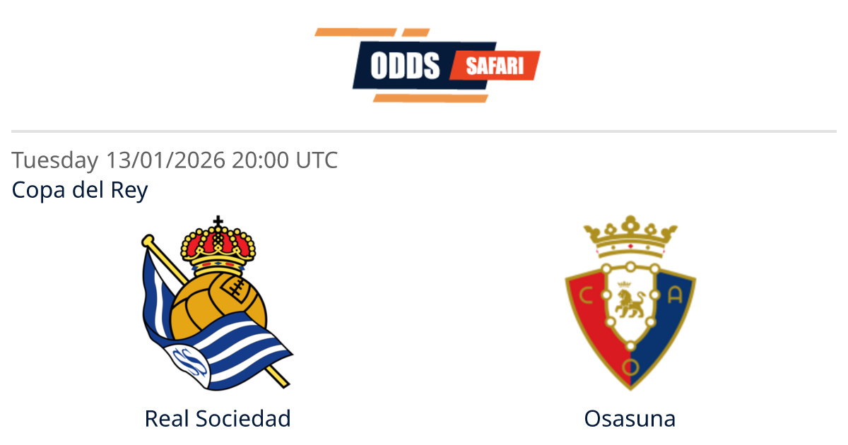 Odds comparison for Real Sociedad - Osasuna / Copa del Rey Soccer at 13 ...