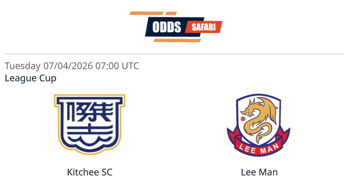 Odds comparison for Kitchee SC - Lee Man / HKPL Cup Soccer at 07/04/26 ...