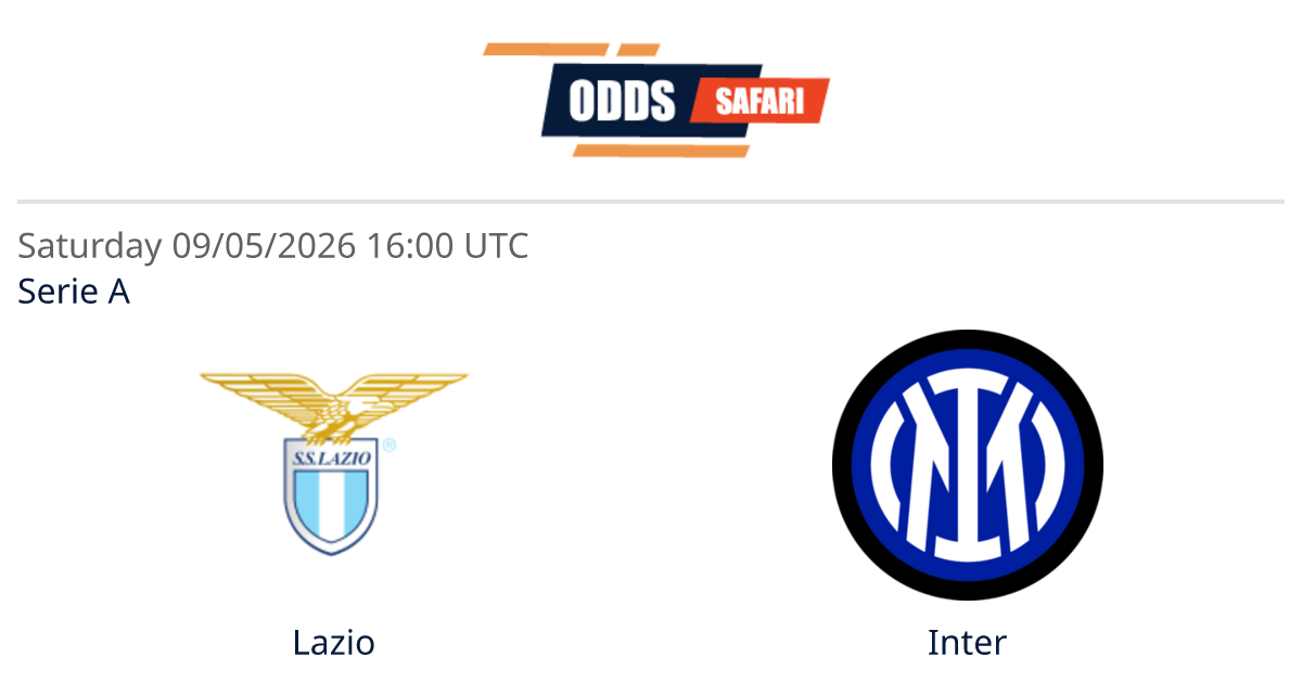 Odds comparison for Lazio - Inter / Serie A Soccer at 09/05/26 | OddsSafari