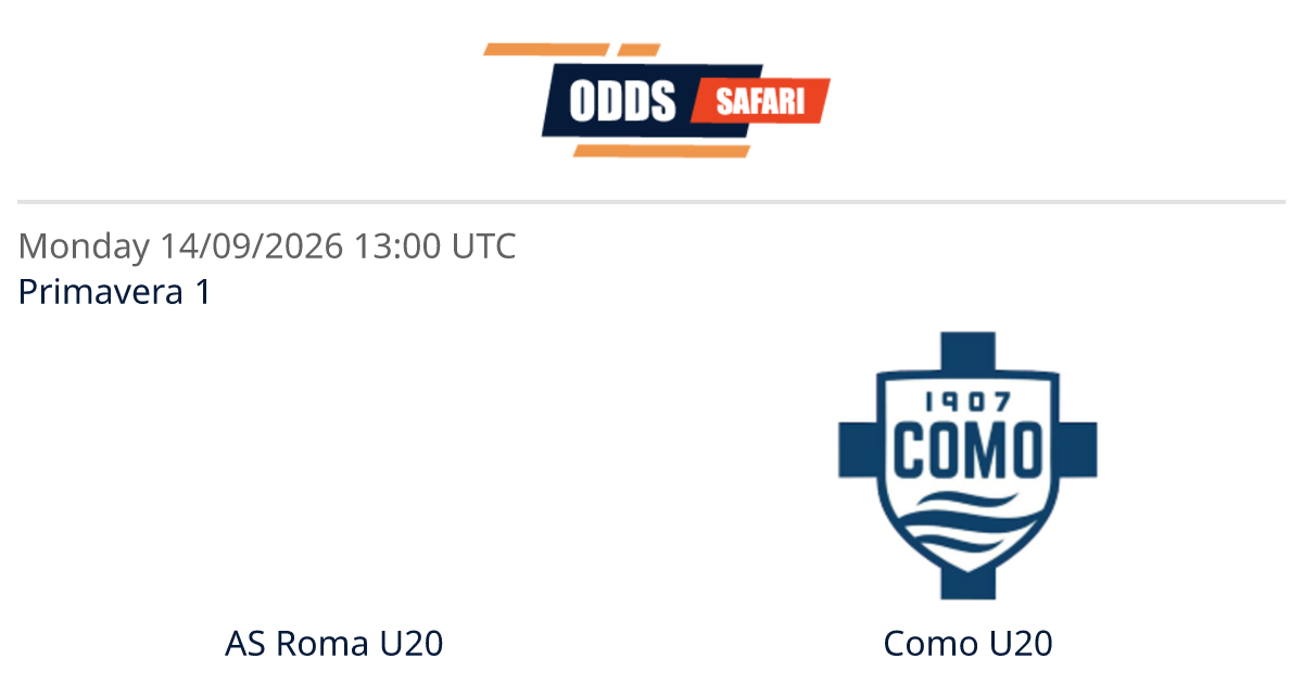 Odds comparison for AS Roma U20 - Como U20 / Primavera 1 Soccer at 14 ...