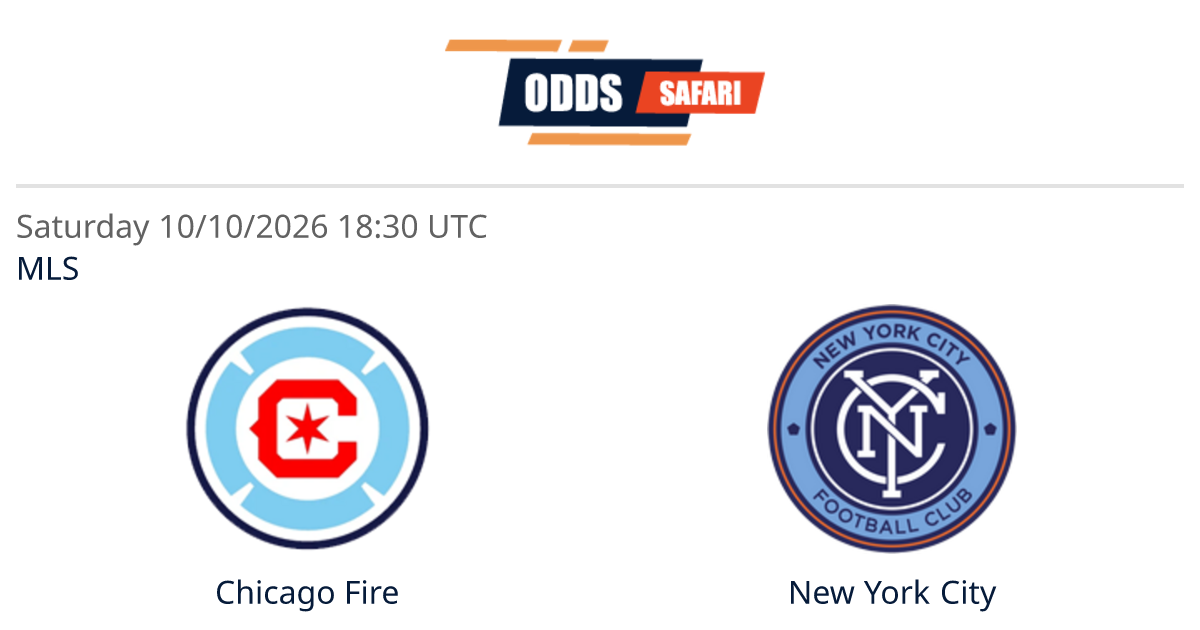 Odds comparison for Chicago Fire - New York City / MLS Soccer at 10/10 ...