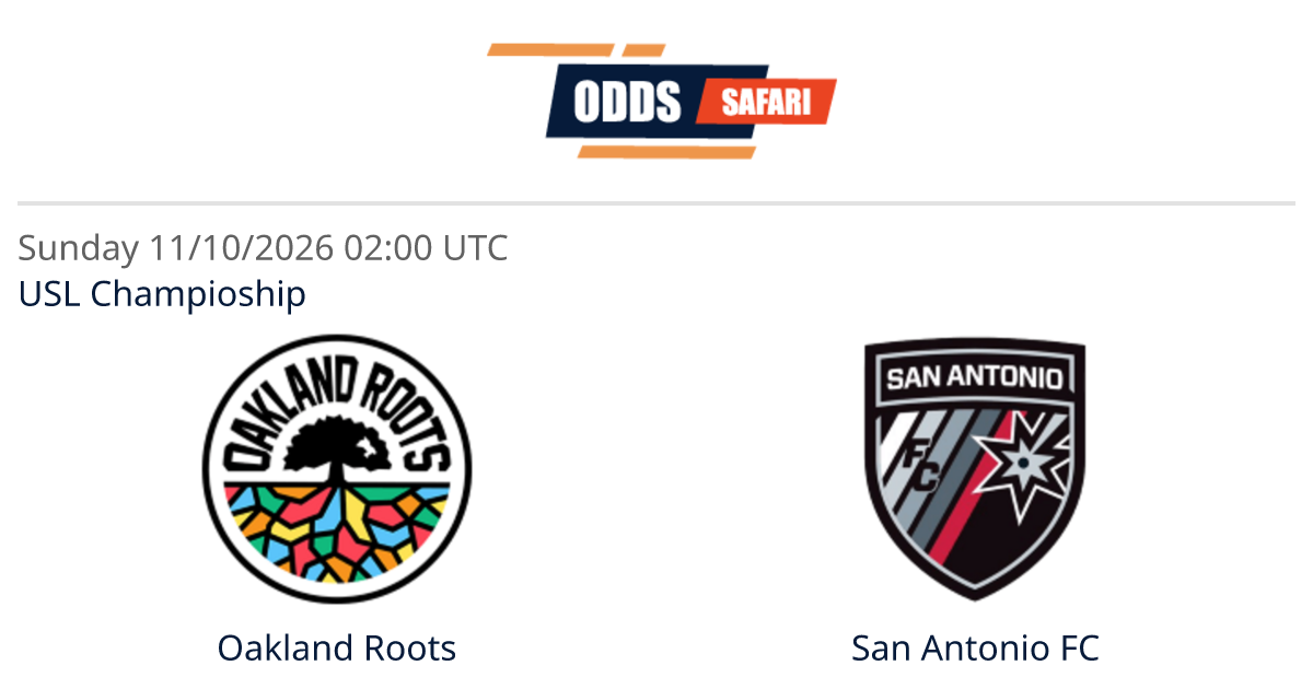 Odds comparison for Oakland Roots - San Antonio FC / USL Champioship ...