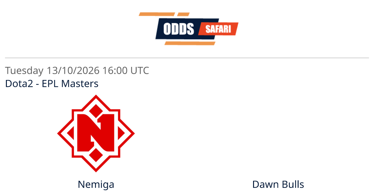Odds comparison for Nemiga - Dawn Bulls / Dota2 - EPL Masters E-sports ...