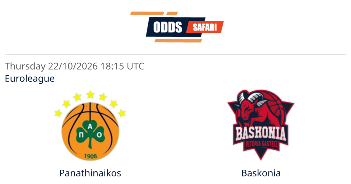Odds comparison for Panathinaikos - Baskonia / Euroleague Basketball at ...