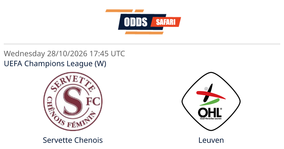 Odds comparison for Servette Chenois - Leuven / UEFA Champions League ...